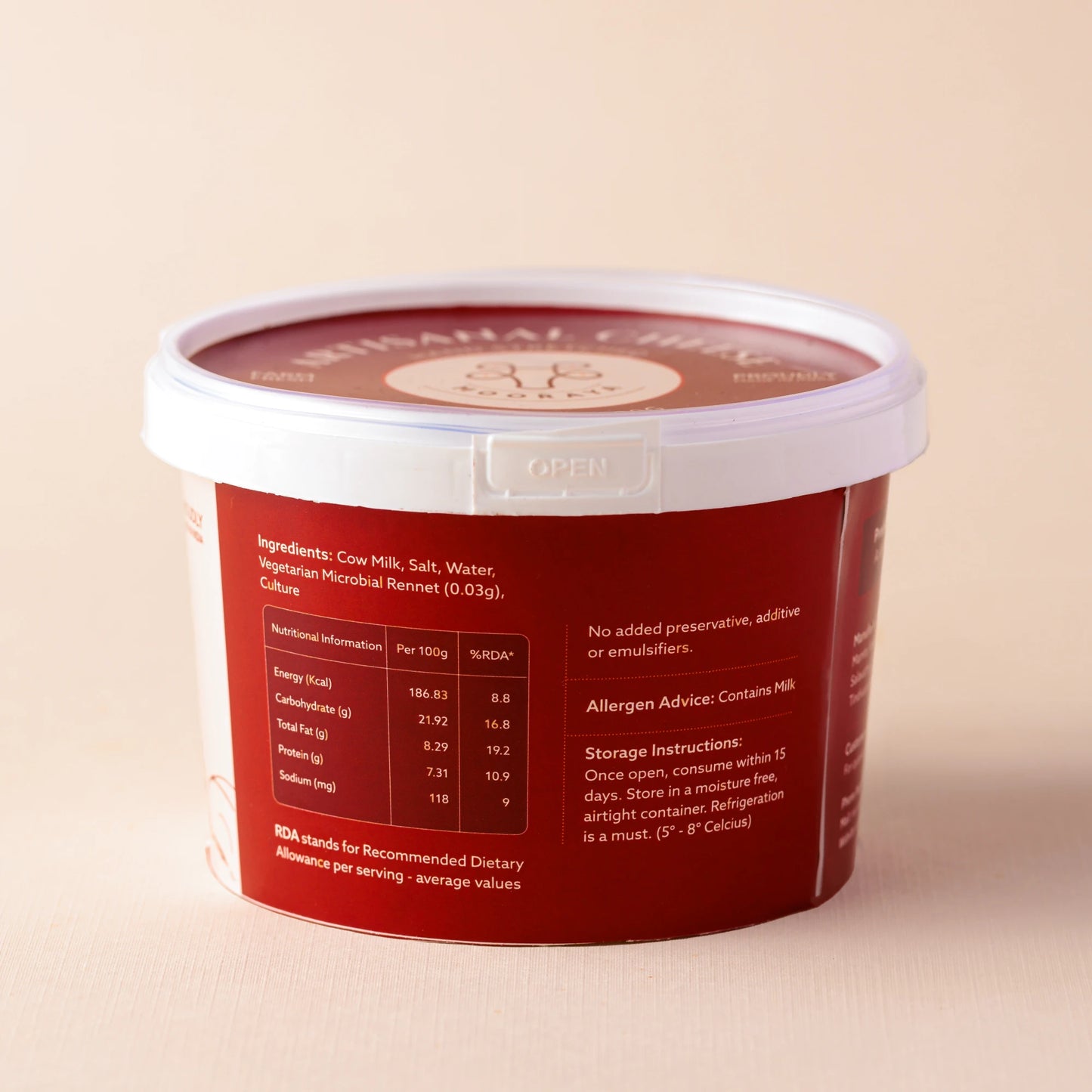 Mozzarella Cheese Tub - 200g