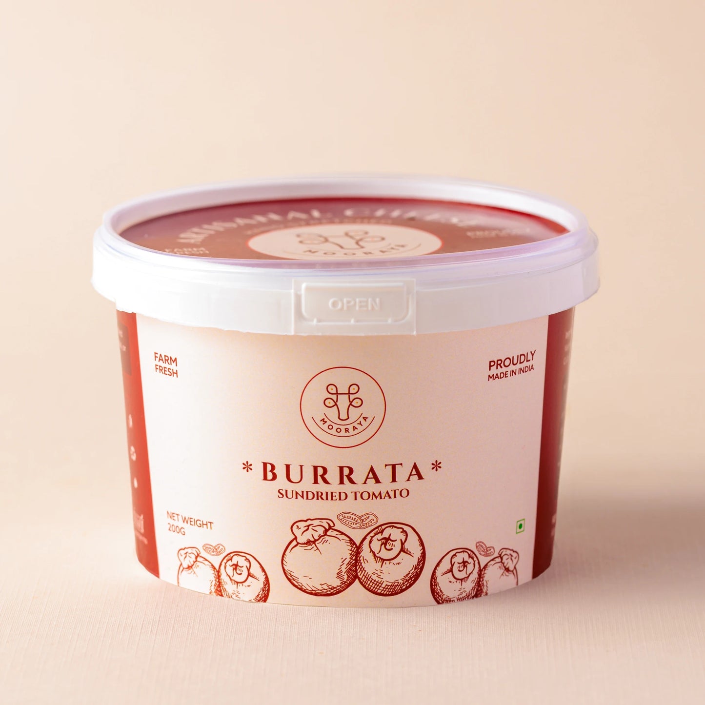 Burrata Sun-dried Tomato Cheese - 200g